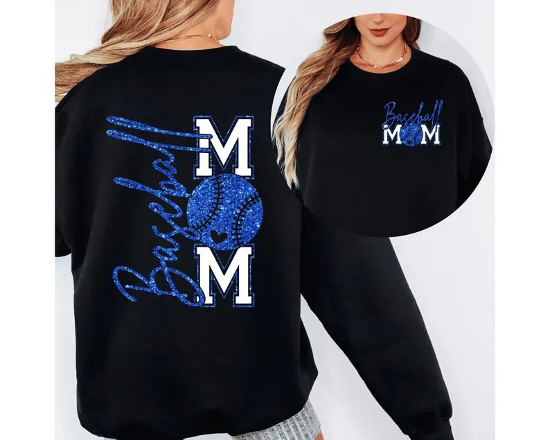 Personalized Glitter Sports Mom Sweatshirt - Canvasgiftco