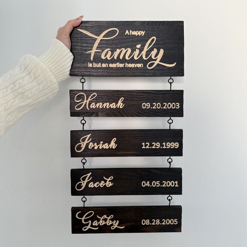 🆕 Personalized Grandkids Hanging Sign | 2025 Engraved Version - Canvasgiftco