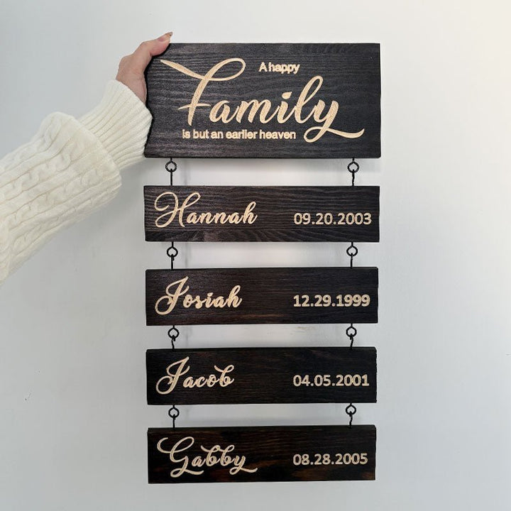 🆕 Personalized Grandkids Hanging Sign | 2025 Engraved Version - Canvasgiftco