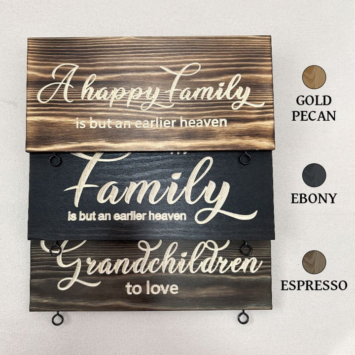 🆕 Personalized Grandkids Hanging Sign | 2025 Engraved Version - Canvasgiftco