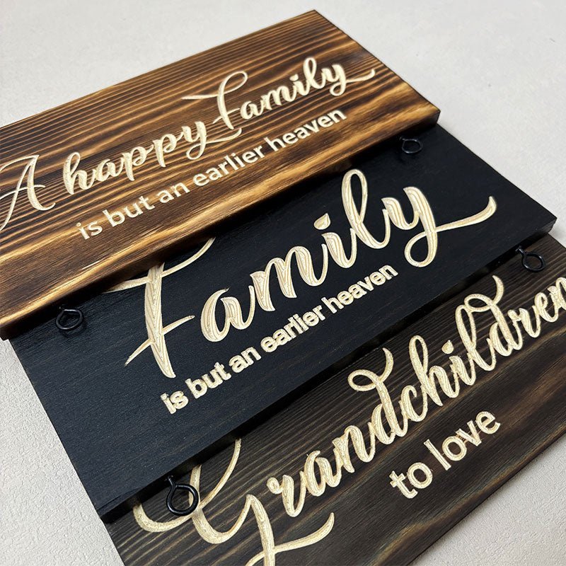 🆕 Personalized Grandkids Hanging Sign | 2025 Engraved Version - Canvasgiftco