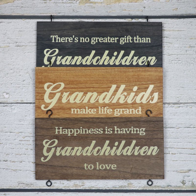 Personalized Grandkids Hanging Sign | Printed Version - Canvasgiftco