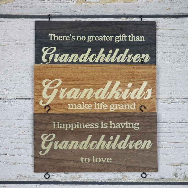 Personalized Grandkids Hanging Sign | Printed Version - Canvasgiftco