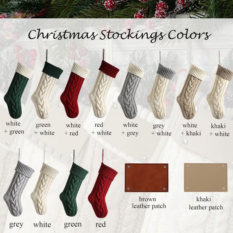 Personalized Hand Embroidered Christmas Stocking Decorations, Sock Gift Bags - Canvasgiftco