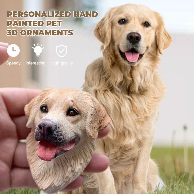 Personalized Hand-Painted 3D Pet Statue - Canvasgiftco