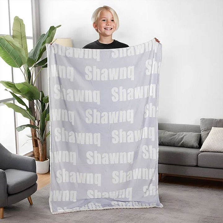 Personalized High-Quality Super Soft Name Family Blanket Birthday Christmas Gift for Kid Family - Canvasgiftco