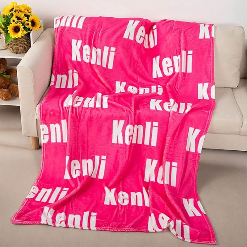 Personalized High-Quality Super Soft Name Family Blanket Birthday Christmas Gift for Kid Family - Canvasgiftco