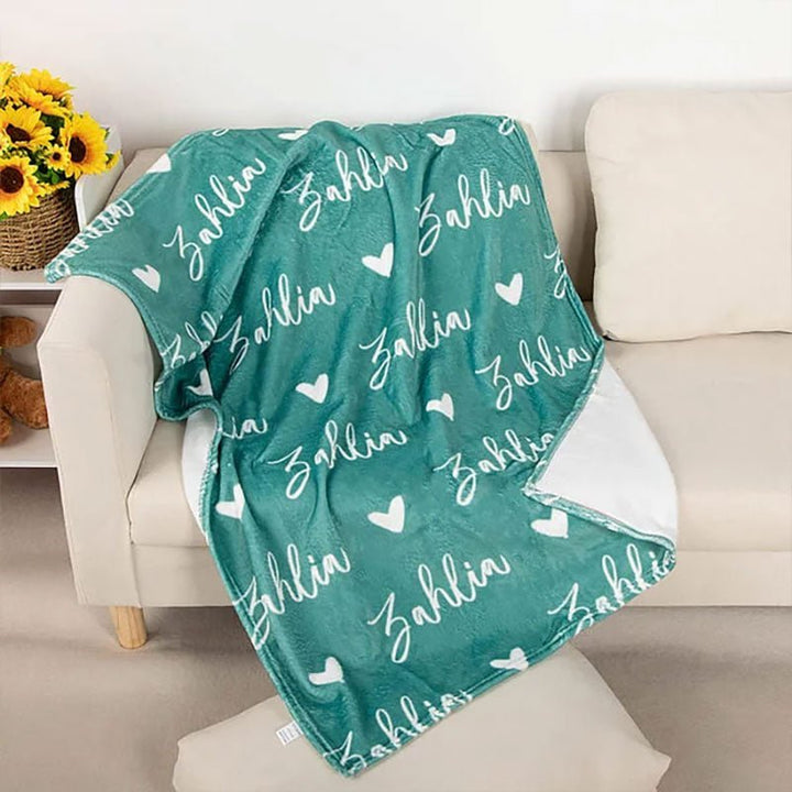 Personalized High-Quality Super Soft Name Family Blanket Birthday Christmas Gift for Kid Family - Canvasgiftco