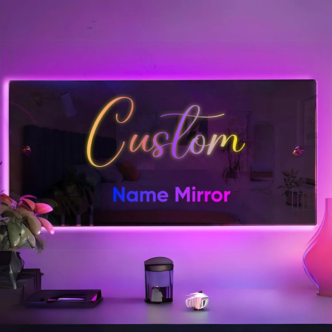 Personalized Light Up Name Mirror - Canvasgiftco