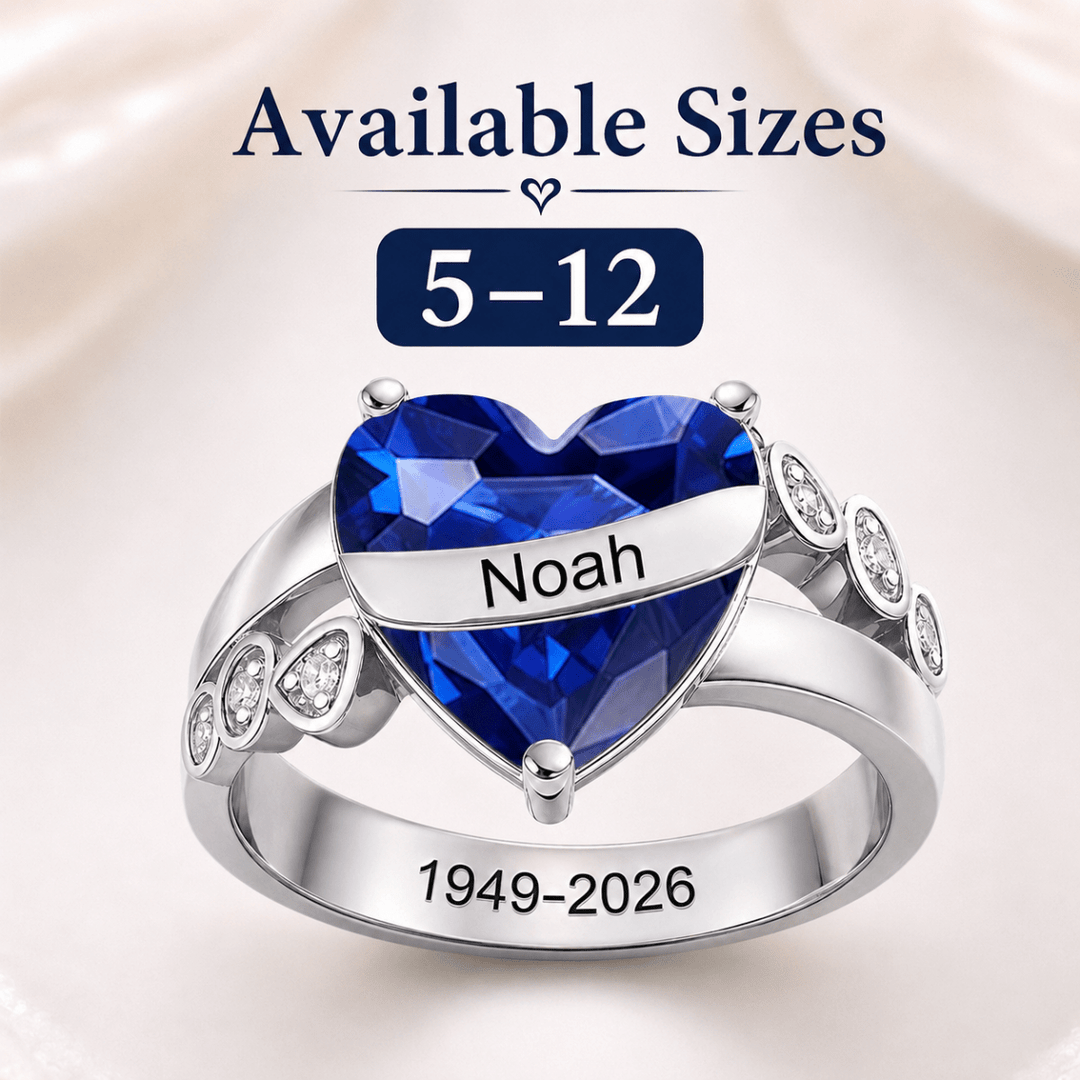 Personalized Memorial Birthstone Ring, Hug From Heaven Gift - Canvasgiftco