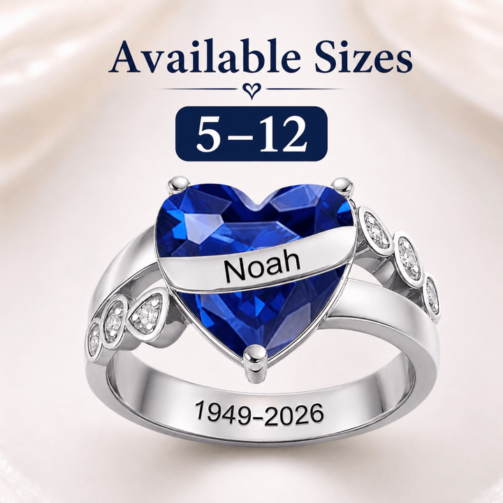 Personalized Memorial Birthstone Ring, Hug From Heaven Gift - Canvasgiftco