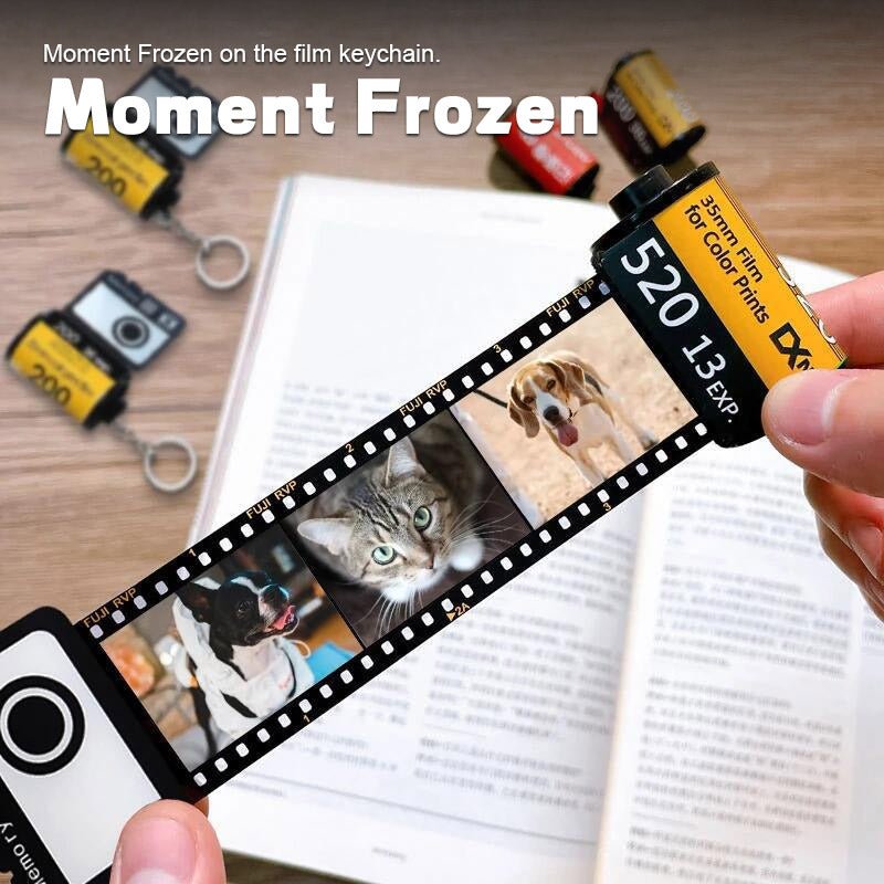 Personalized Memory Time Film Album Keychain - Free Camera Gift Box - Canvasgiftco