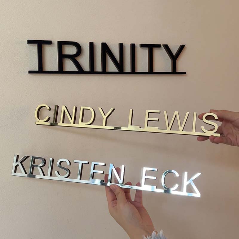 Personalized Mirror Acrylic Name Three - dimensional Sign Nursery Decoration - Canvasgiftco