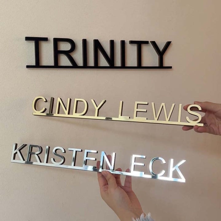 Personalized Mirror Acrylic Name Three - dimensional Sign Nursery Decoration - Canvasgiftco