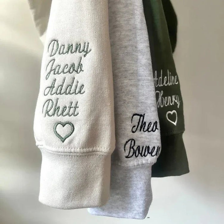 Personalized Mom Embroidered Sweatshirt Hoodie - Canvasgiftco