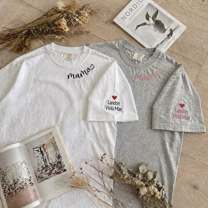 Personalized Mom Embroidered Sweatshirt Hoodie - Canvasgiftco