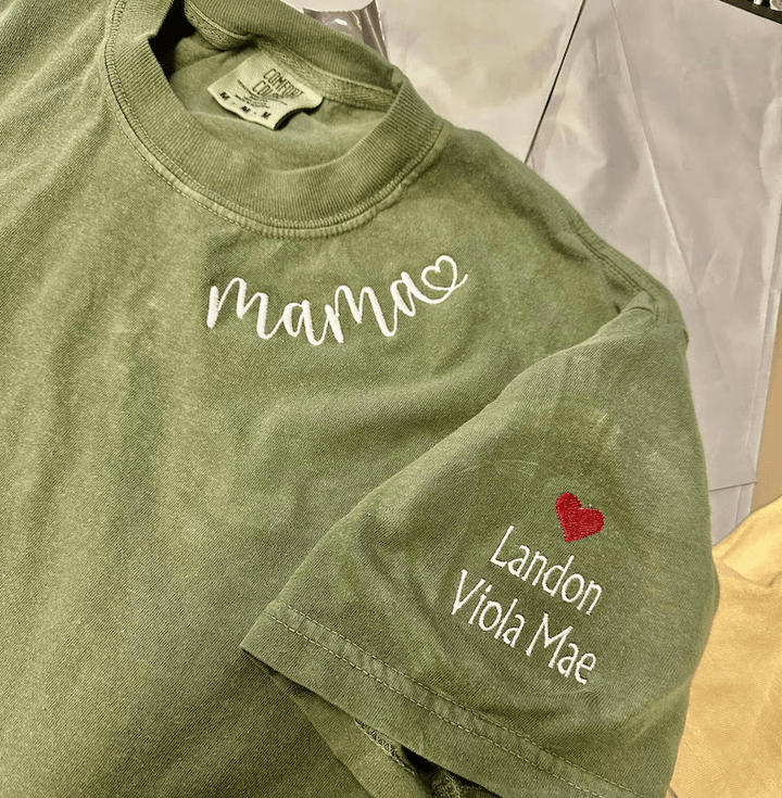 Personalized Mom Embroidered Sweatshirt Hoodie - Canvasgiftco