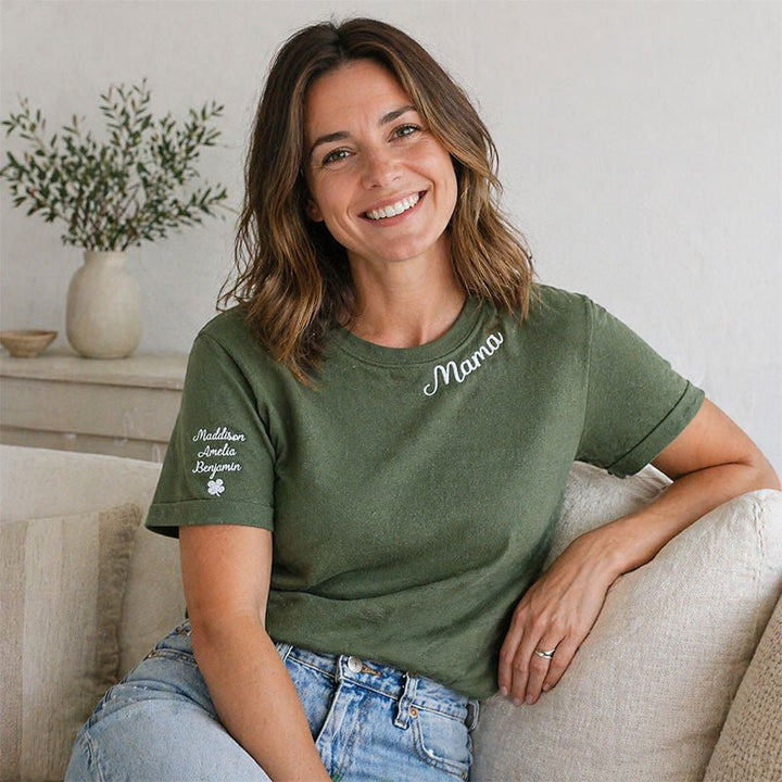 Personalized Mom Embroidered Sweatshirt Hoodie - Canvasgiftco