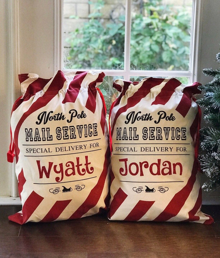 Personalized Name Christmas Gift Bag - Canvasgiftco
