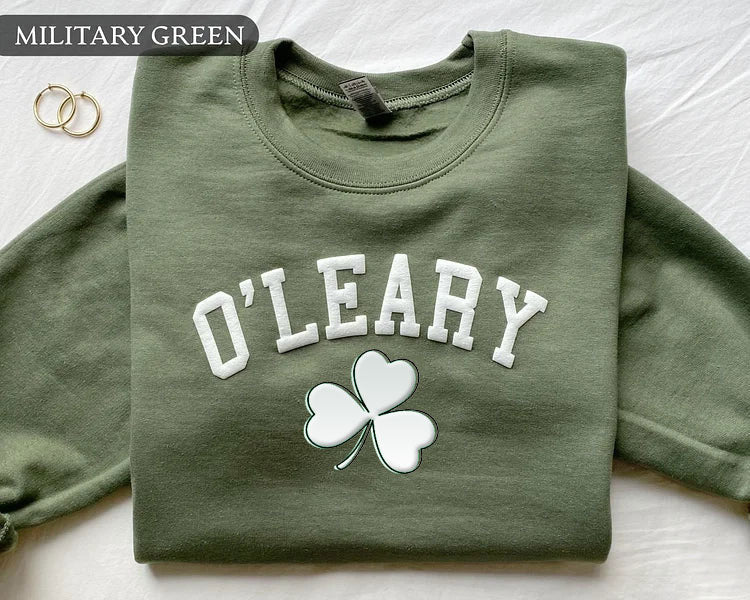 Personalized Name St Patrick's Day Shamrock Sweatshirt - Canvasgiftco