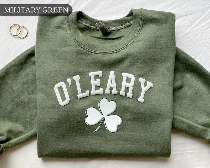 Personalized Name St Patrick's Day Shamrock Sweatshirt - Canvasgiftco