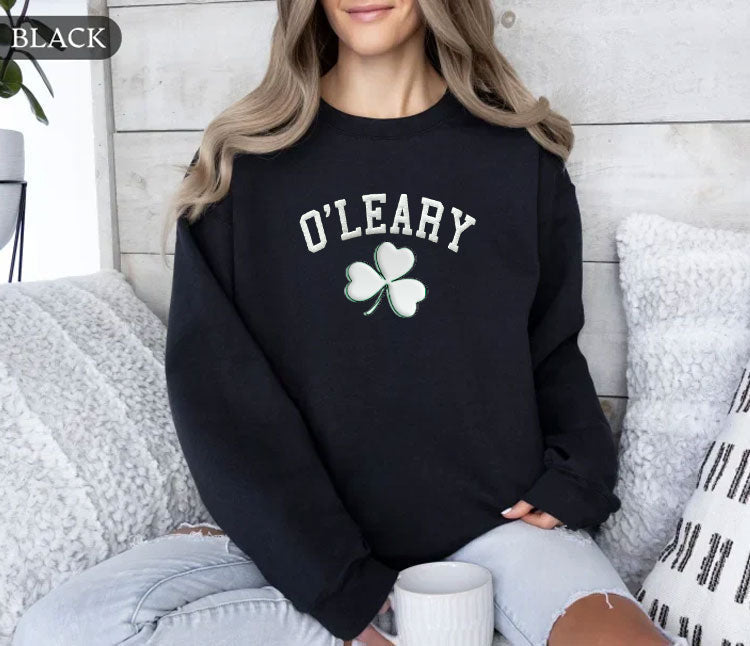 Personalized Name St Patrick's Day Shamrock Sweatshirt - Canvasgiftco