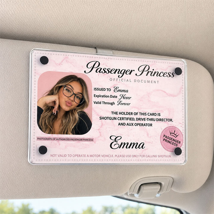 Personalized Passenger Princess Card– Forever Valid VIP Card - Canvasgiftco