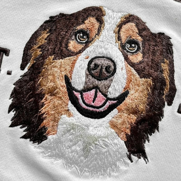 Personalized Pet Portrait Embroidered Sweatshirt - Canvasgiftco
