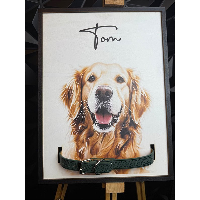 Personalized Pet Portrait with Collar Display – A Timeless Tribute to Your Beloved Companion - Canvasgiftco