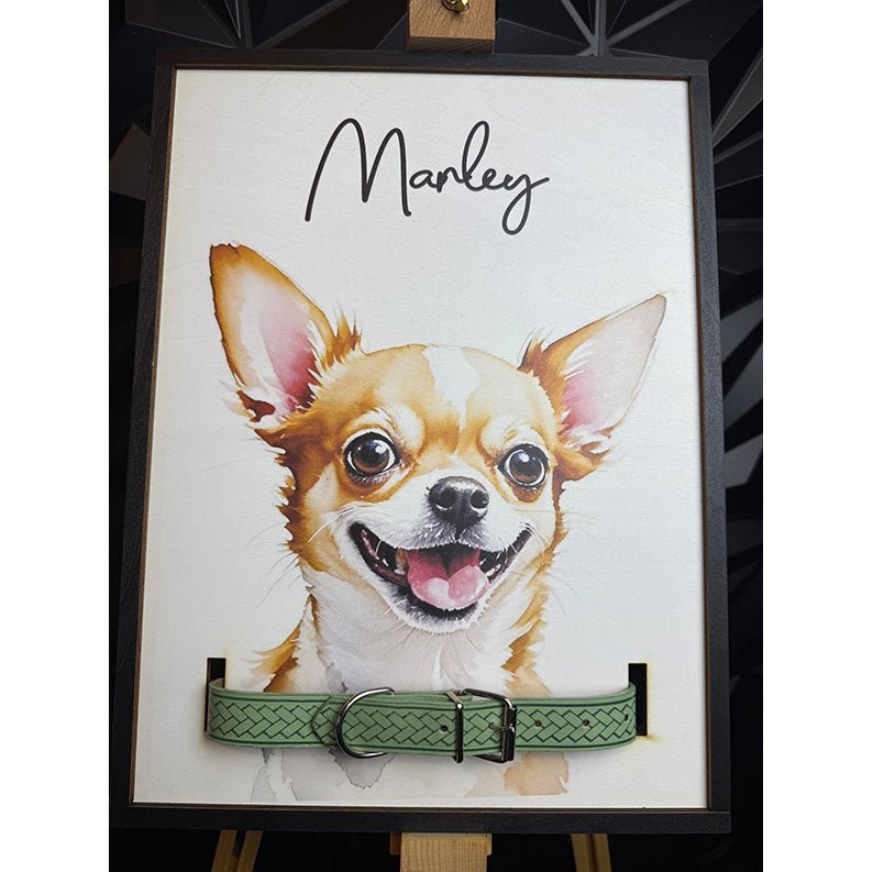 Personalized Pet Portrait with Collar Display – A Timeless Tribute to Your Beloved Companion - Canvasgiftco