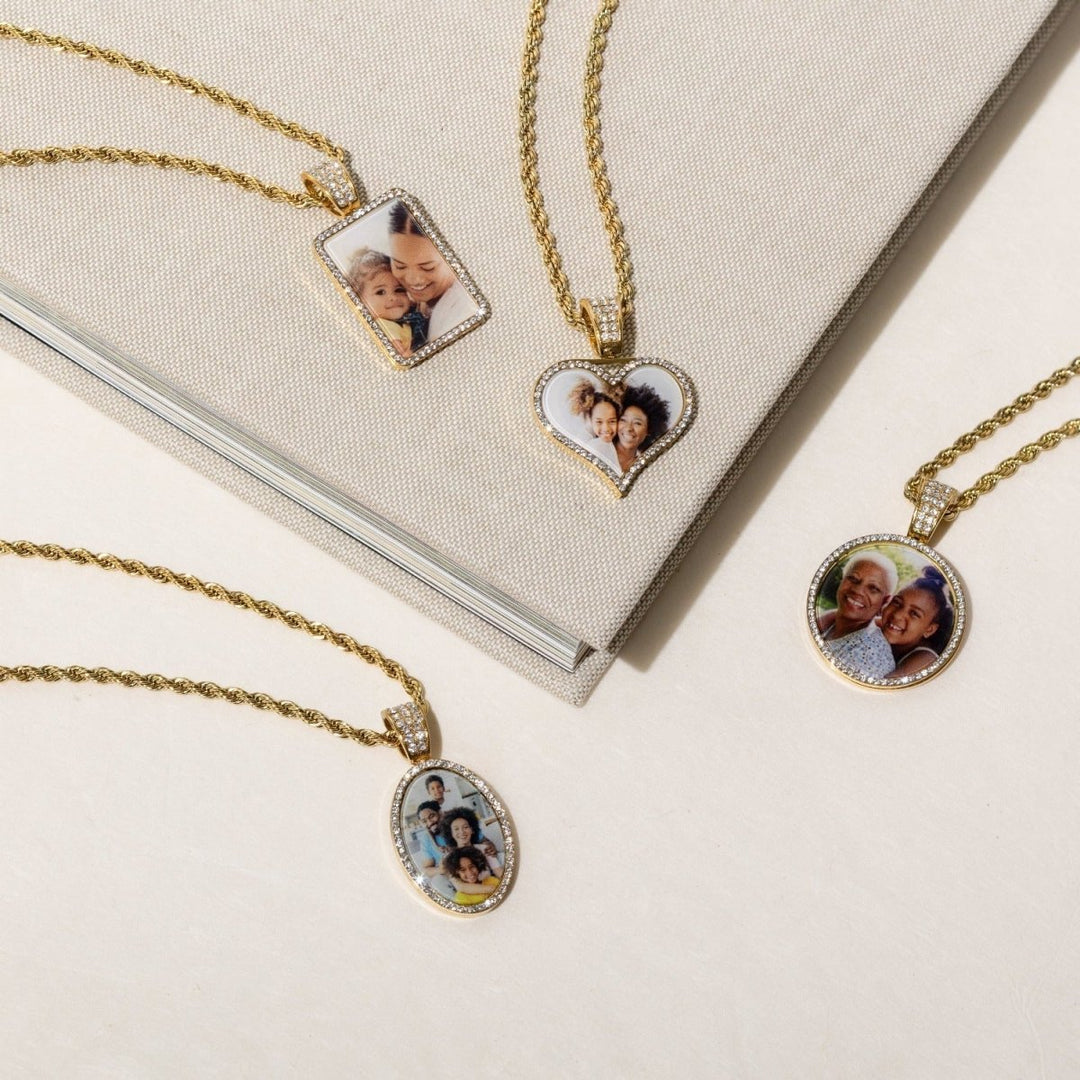 Personalized Photo Pendant With Micro - Set Zirconia - Canvasgiftco