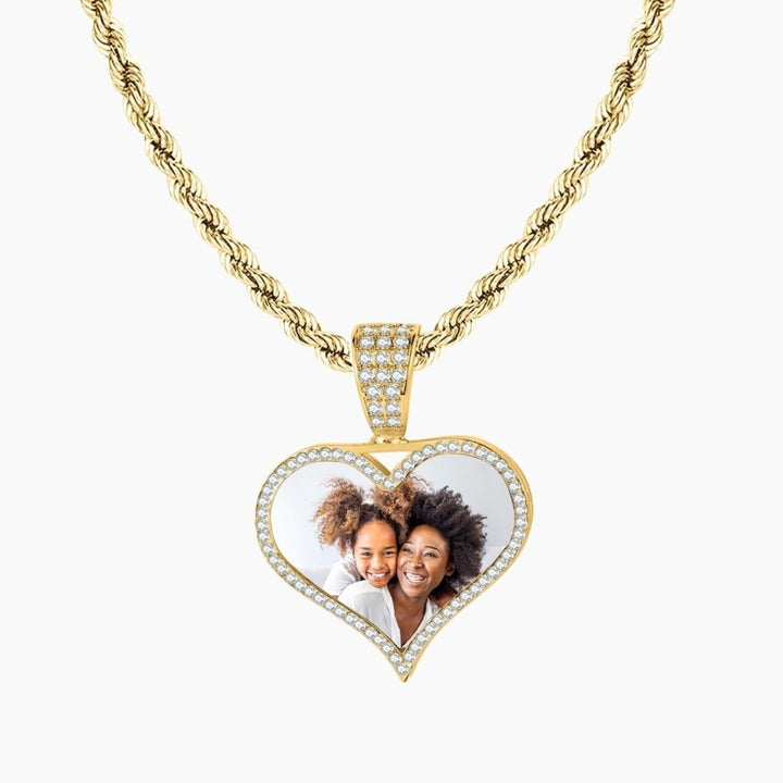 Personalized Photo Pendant With Micro - Set Zirconia - Canvasgiftco