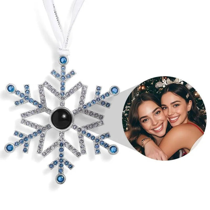 Personalized Projection Ornament Custom Photo Snowflake Christmas Ornament Gifts - Canvasgiftco