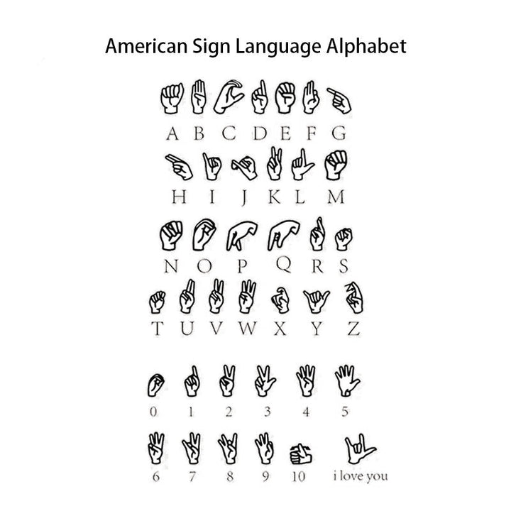 Personalized Sign Language Necklace with Fingerspelling Name Charm - Canvasgiftco