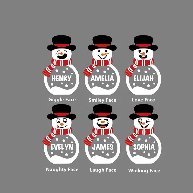 🎄 Personalized Snowman Wooden Decoration - Custom Christmas Charm for Your Home! - Canvasgiftco