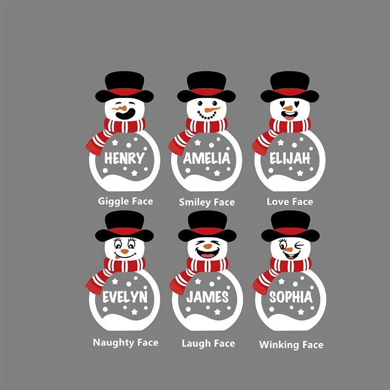 🎄 Personalized Snowman Wooden Decoration - Custom Christmas Charm for Your Home! - Canvasgiftco