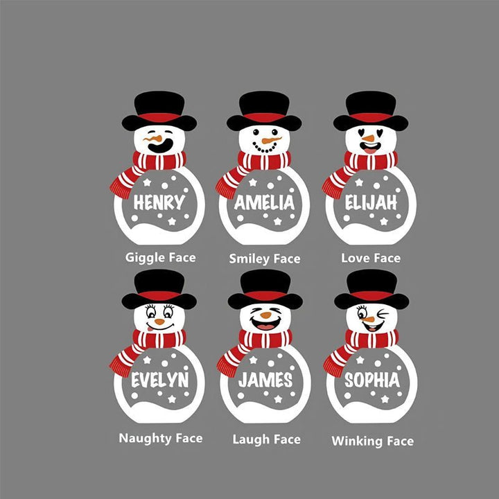 🎄 Personalized Snowman Wooden Decoration - Custom Christmas Charm for Your Home! - Canvasgiftco