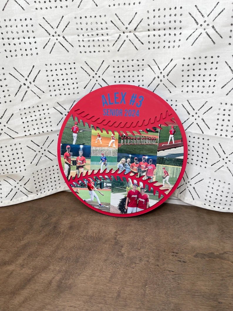 Personalized Sports Photo Wood Sign – Custom Pine Wood Keepsake - Canvasgiftco