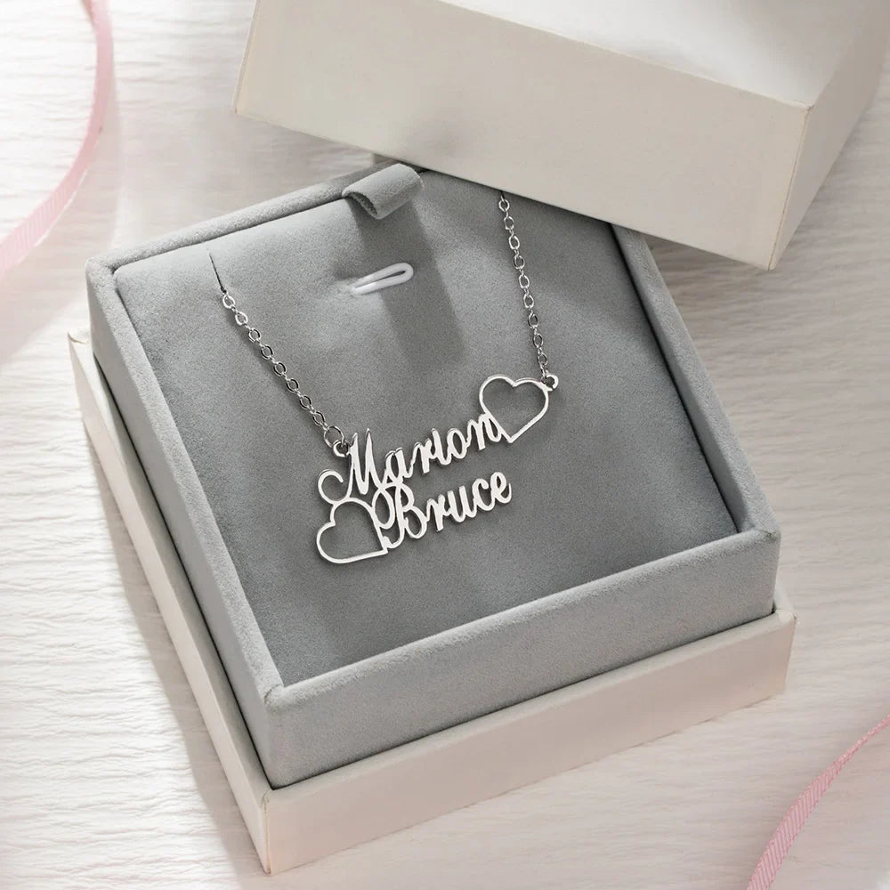 Personalized Two Name Necklace Best Gift for Your Loved One - Canvasgiftco