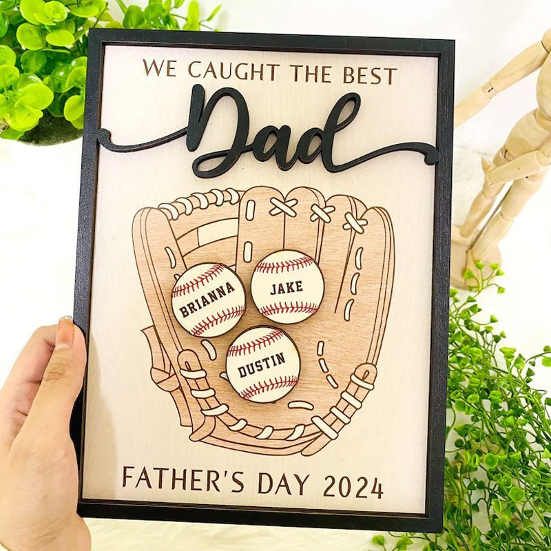 Personalized We Caught The Best Dad - Canvasgiftco