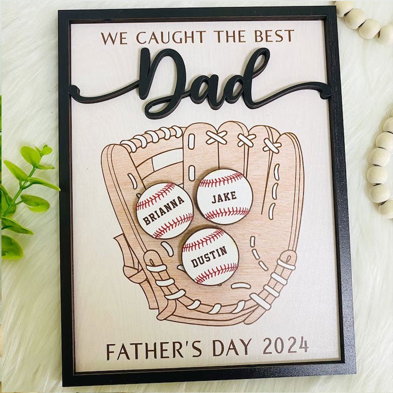 Personalized We Caught The Best Dad - Canvasgiftco