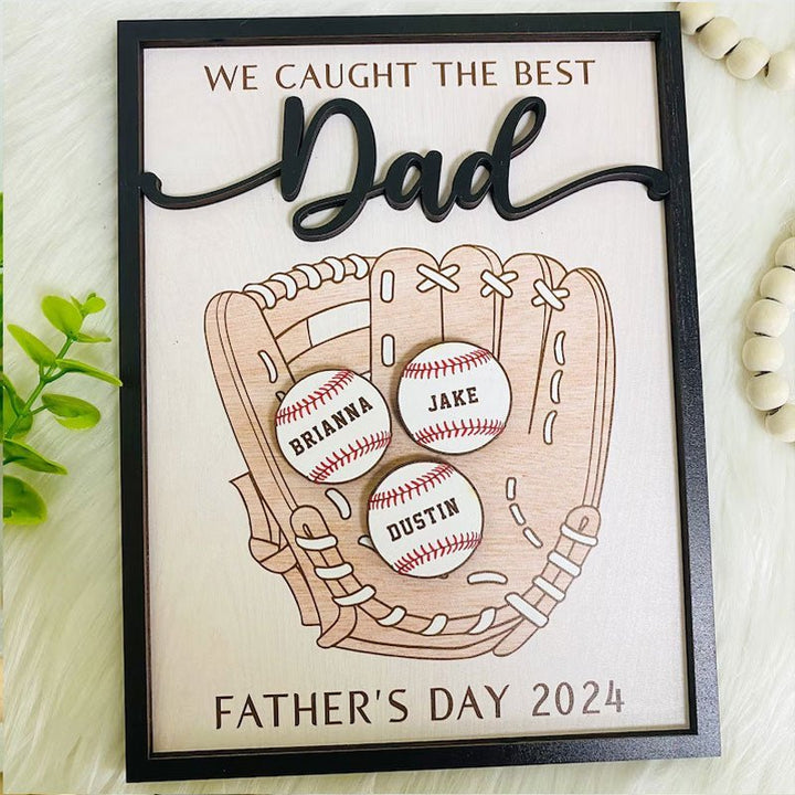 Personalized We Caught The Best Dad - Canvasgiftco