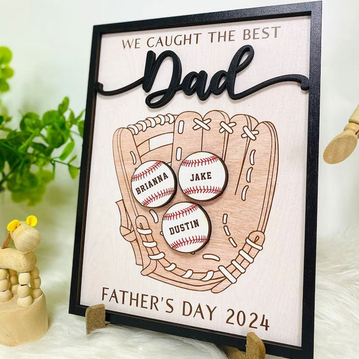 Personalized We Caught The Best Dad - Canvasgiftco