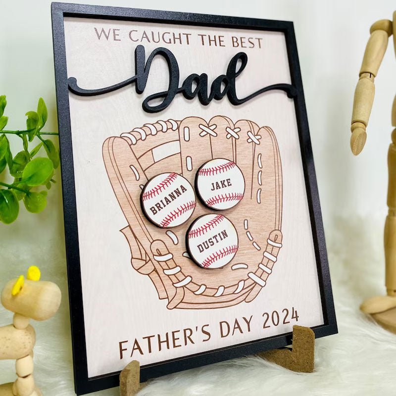 Personalized We Caught The Best Dad - Canvasgiftco