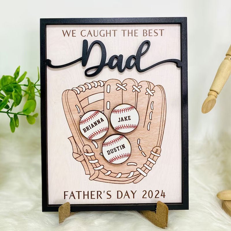 Personalized We Caught The Best Dad - Canvasgiftco