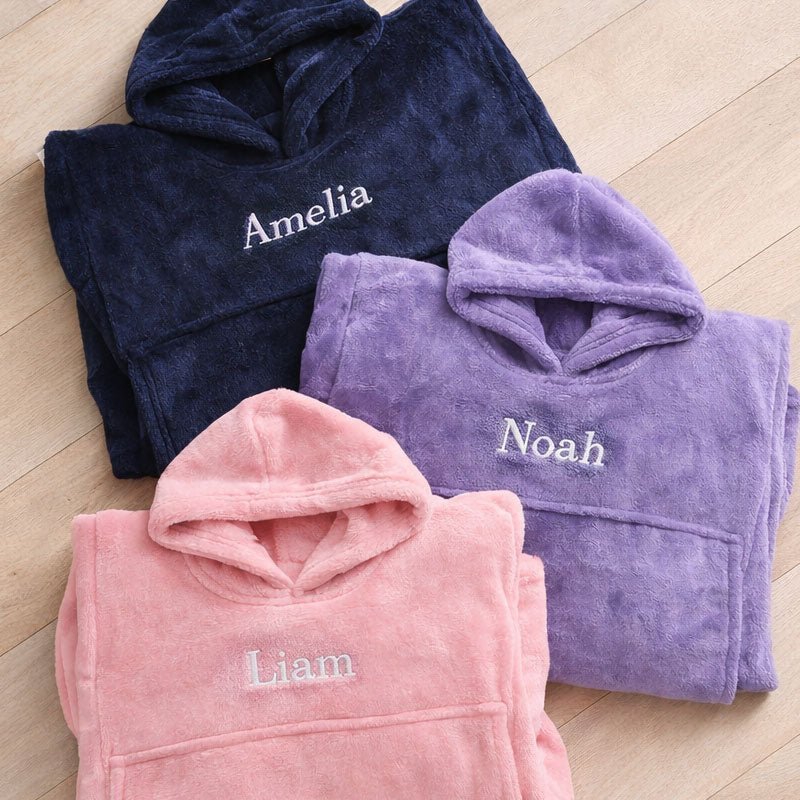 Personalized Wearable Blanket Hoodie with Embroidered Name - Canvasgiftco