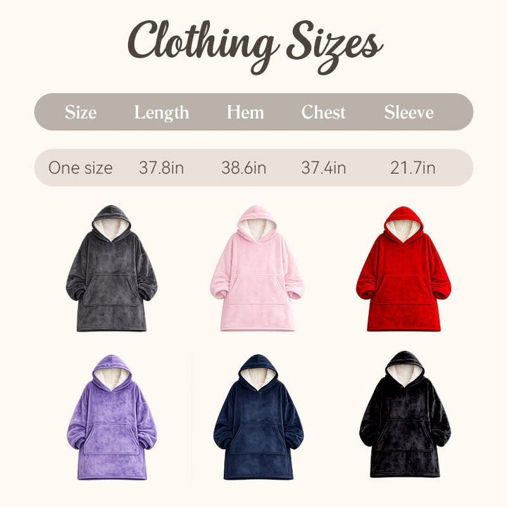 Personalized Wearable Blanket Hoodie with Embroidered Name - Canvasgiftco
