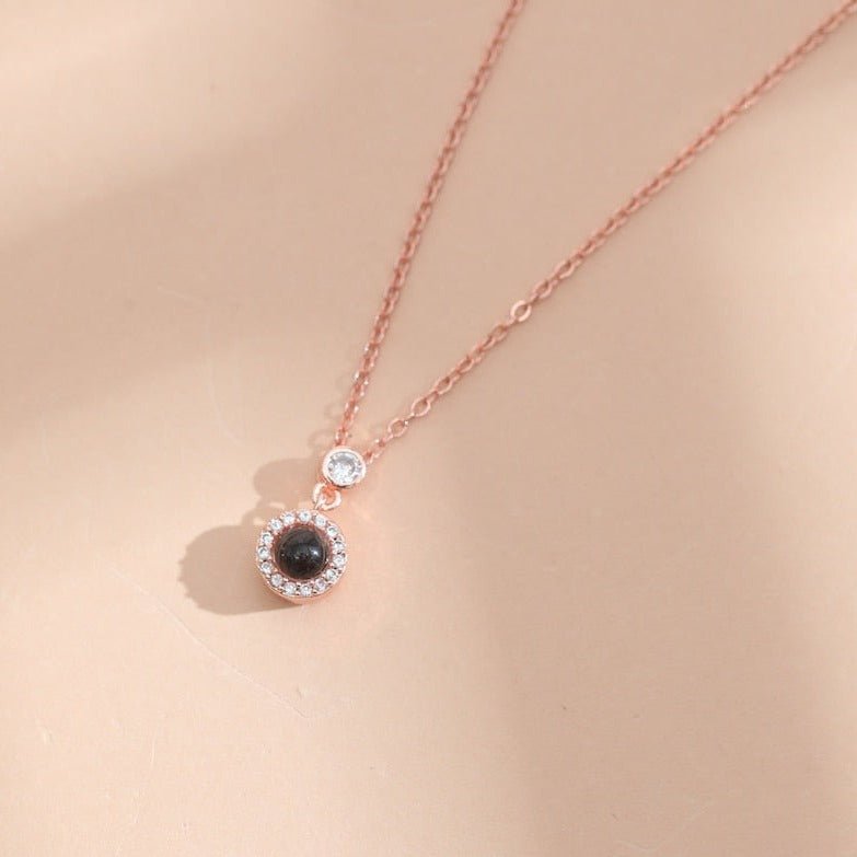 Photo Projection Necklace, Personalized Necklace, Memorial Gift, Gift for Her, Mom Necklace - Canvasgiftco