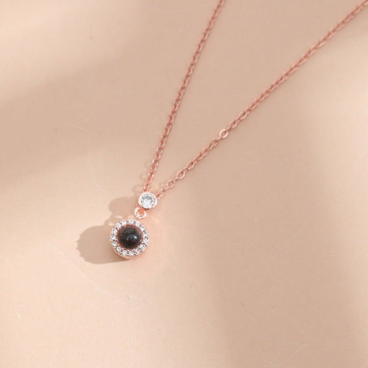 Photo Projection Necklace, Personalized Necklace, Memorial Gift, Gift for Her, Mom Necklace - Canvasgiftco