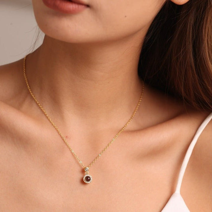 Photo Projection Necklace, Personalized Necklace, Memorial Gift, Gift for Her, Mom Necklace - Canvasgiftco